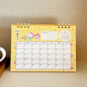 산리오 일본정품 2025년 탁상 달력 캘린더, 산리오친구들