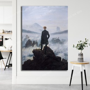 노 브랜드 Caspa David Fiedich Canvas Wandee above the sea of fog Pint Wall At W 0416 Fashion, no fame