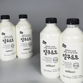 숲골 무가당 밀쿠르트 임실치즈마을 농후발효유 떠먹는 요거트 900ml 플레인요거트 샐러드요거트 야쿠르트 무설탕 장건강에 좋은 매일아침 무항생제우유 남녀노소, 6개