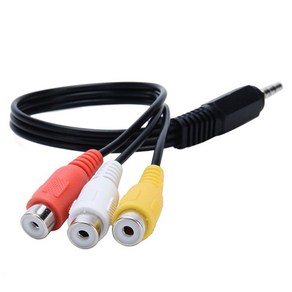 [디어제스트]_SW0042_3.5mm4극(숫)-3RCA 12cm 스테레오케이블 이어폰선 음향 변환젠더 오디오★★★★★, SW0042