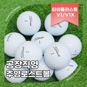 [주영로스트볼] 타이틀리스트 로스트볼 V1 3피스 V1X 4피스 중고 골프공, 화이트, 1개, 10개입, 타이틀 A-급 V1X