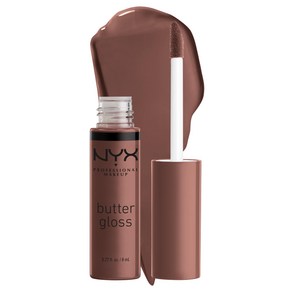 NYX PROFESSIONAL MAKEUP Butte Gloss Non-Sticky L NYX PROFESSIONAL MAKEUP 버터 글로스 끈적임 없는 립 글로스 - 진저, GINGER SNAP, 1개, 8ml