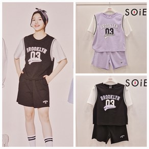 [소이주니어]논현점 24년여름신상 ** 팔길이 5부 치어리딩 조끼티 4.5부 바지 셋트