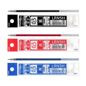 PENTEL 펜텔 에너겔 3색 2색 볼펜 멀티펜 다색펜 리필 LRN5H Enegel 리필심 0.5mm 1개입, 블루