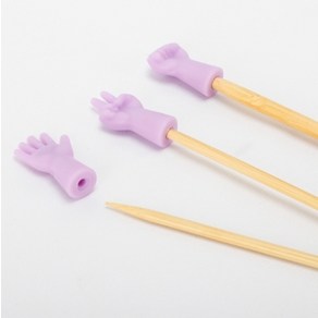 뜨개질 바늘 마개 보호캡 가위 바위 보 스토퍼 6PCS