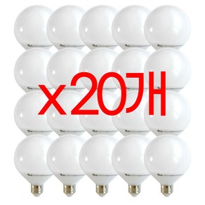 알라딘라이팅 LED 볼전구 12W 20개 9.5cm, 숏(목이짧은것), 전구색