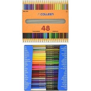 일본직발송 3. 콜린 연필(COLLEEN PENCIL) 콜린 연필 785 원 24 책 48 색 종이 상자 포함 색연필 785-2448, One Size, One Colo