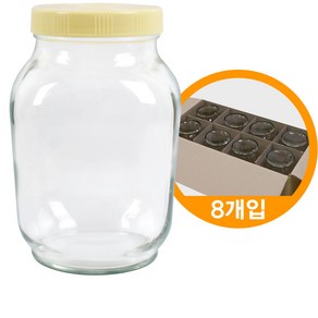 카시안 꿀병 2.4kg 8개 한박스 BN 유리 보관