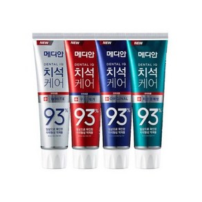 메디안 치석 케어 치약 120g 3개세트 치아 관리 4타입, 3개