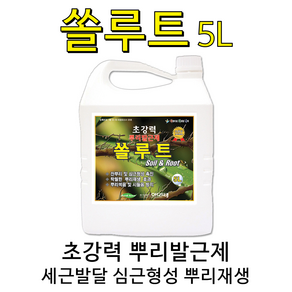 쏠루트5L 초강력 뿌리발근제 세근발달 심근형성 뿌리재생 커짐 쏠루트5L!!, 5L, 1개