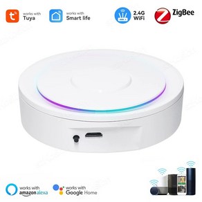 Tuya ZigBee 3.0 스마트 지그비 허브 유선 게이트웨이 브리지 네트워크 케이블 포함 스마트 라이프 원격 제어 알렉사 구글 홈과 작동, 2) Wieless W1 - 기타, 1개