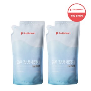 더블하트 맑은 젖병세정제 거품형 리필 650ml, 2개