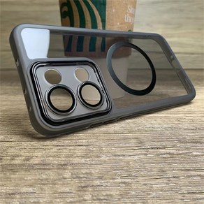 [호환] Motoola Edge 40 용 마그네틱 케이스 부드러운 실리콘 투명 맥세이프 커버 카메라 보호 쉘 충격, 01 Black, 01 Fo Moto Edge 40 Neo, 1개