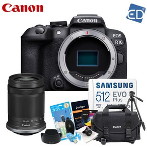 [캐논 정품] EOS R10 + RF S18-150mm 렌즈킷+512GB 10종 풀패키지 /ED, 01 캐논정품 R10+RF S18-150mm KIT