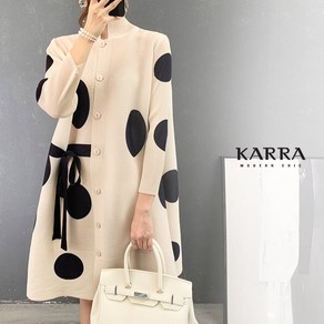 카라 KARRA 88까지 빅도트버튼리본플리츠원피스 A4S0284