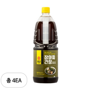 백쿡 만능 장아찌 간장소스 1.8L, 4개