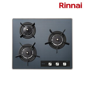 케이엠유통 [린나이]빌트인 3구 리플렉트 상판 가스렌지 블랙 건전지 교체형 RBR-PF3601LD 타공 560x480, LPG, 낮은케이스(ES-L6001T)