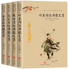 중국원서 엽성도 주자청 로사 심종문 산문집 叶圣陶 朱自清 老舍 沈从文 散文集 전 4권, 로사 주자청 엽성도 심종문, 천지출판사