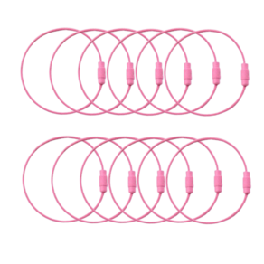 리너지 열쇠고리 키링 부자재 컬러 와이어링 세트, 10개, 핑크