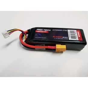 AYP3X60M-2700 11.1V 2700mAh 3S1P 25C w/XT60 (11.5 x 3.2 x 2.5 cm), 단품, 1개