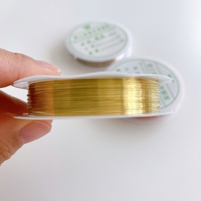 [3개] 0.4mm 골드 1롤 와이어 공예용, 3개