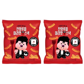 잔망루피 마라맛 떡볶이 스낵 매운과자 잔망루피 띠부실 스티커, 0.08g, 2개