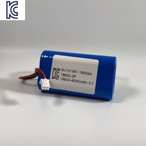 3.7v 18650 배터리팩 4000mAh 보호회로내장 kc인증(옵션5번제품)