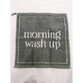 모던하우스 레터링 핸드타월 34X34cm GREEN BG0123047, 그린, 1개