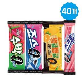 제로아이스크림 수박바 죠스바 스크류바 생귤탱귤 제로 각 10개씩, 40개, 75ml