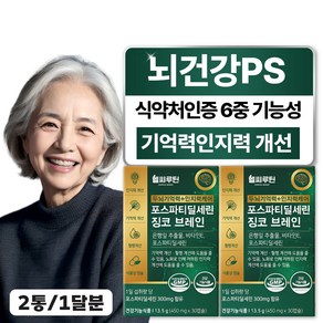 헬씨루틴 두뇌 기억력 인지력 케어 포스파티딜세린 징코 브레인