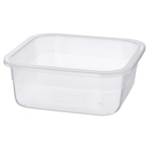 이케아 IKEA 365+ 용기(플라스틱) 사각 750ml 15x15x6cm, 1개