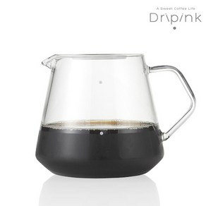 드립핑크 내열유리 커피서버 600ml(1~4인용) 핸드드립 서버, 1개