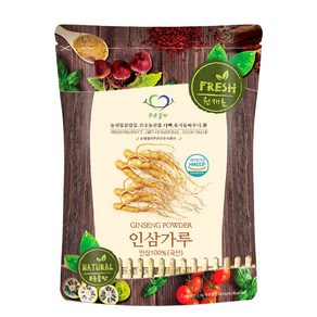 푸른들판 국내산 6년근 인삼 뿌리 가루 분말 100% 차, 100g, 1개