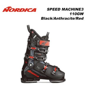 Nodica 노르디카 스키부츠 SPEED MACHINE3 110GW Black Anthacite Red 23-24 모델, 1세트개, Black/Anthacite/Red