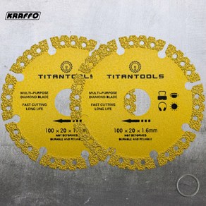 다이아몬드 그라인더날 1+1 Diamond Cutting Wheel 슬라이딩톱날 금속 철근 스틸 커팅 앵글 그라인더 잘단 휠 타이탄툴스