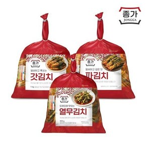 종가 종가집 갓김치 1kg + 파김치 1kg + 열무김치 900g