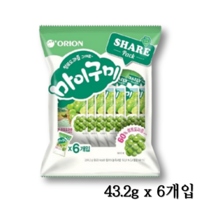 오리온 마이구미 청포도과즙 그대로, 43.2g, 18개