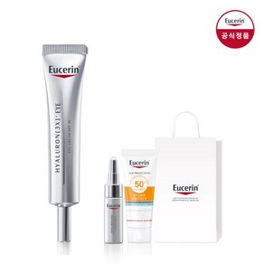 [유세린] 하이알루론 3X 아이크림 15ml [증정]3X컨센트레이트 미니 5ml + 선 페이스 하이드로 프로텍트 5ml 미니 + 쇼핑백(소), 상세 설명 참조, 1개