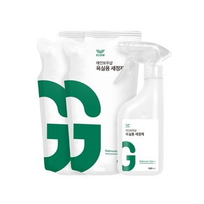 레인보우샵 욕실용 세정제 500ml 리필 세트 용기 1개 리필 2개