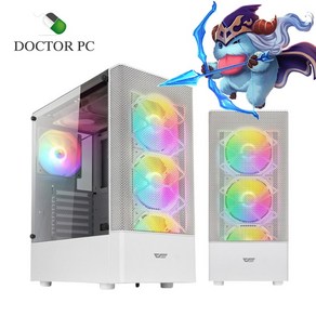 닥터PC 조립컴퓨터 게이밍 조립PC 데스크탑 본체, 2. 12100+8G, 화이트, 500GB, 8GB, WIN11 Home