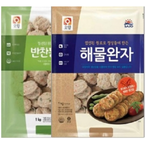 [풀빛마을]사조 해물완자 1kg+동그랑땡 1kg