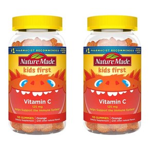 네이처메이드 키즈 퍼스트 비타민 C Natue Made Kids Fist Vitamin C Gummies 110구미 (2팩), 2개, 110정