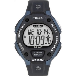 Timex 아이언맨 클래식 30 남성용 손목시계 풀 사이즈 쿼츠 스포츠 시계(레진 스트랩 포함) 블랙 18(모델 TW5M18700)