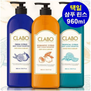 애경 ClABO 클라보 시트러스 샴푸 린스 960ml 택일 +여행용샴푸 트로피칼 린스1