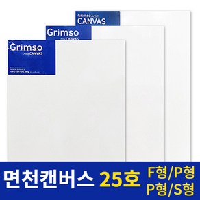 그림소 면천 아크릴 유화 캔버스 전문가용 20호 20F 20P 20M 20S, 25S(5개)