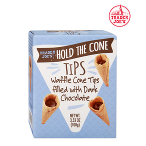 [Tade Joe's] 트레이더조 월드콘 꼬다리 다크 초콜릿 초콜렛 와플 콘 100g Hold The Cone Tips, 1개