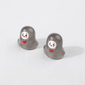 비즈아이 [6642-09]호마이카부착형 하트검정유령 16x13mm 1개