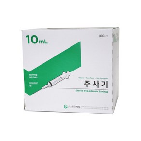 한국백신 일회용 주사기 10cc / 무침 18G 21G 22G 23G, 1개