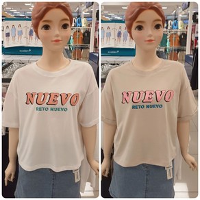 [에꼴리에] 22년 여름 핫신상! **고품질 4.5부 크롭티~ 2가지 색상** *빠른배송* 주니어 여아용 시원하고 편안하며 멋스럽고 코디가 쉬운 4.5부 스트릿 빅로고 크롭티