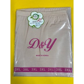 1매/ 디앤와이 D&Y 510 인견 속바지 /5부 L XL XXL 3XL / 베이지 블랙 요거다